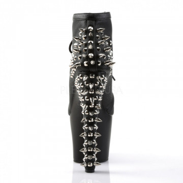 Pleaser FEARLESS-700-28 Blk Faux Leather/Blk Matte