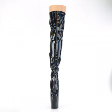 Pleaser FLAMINGO-3000HWR Blk Str. Holo/Blk Holo
