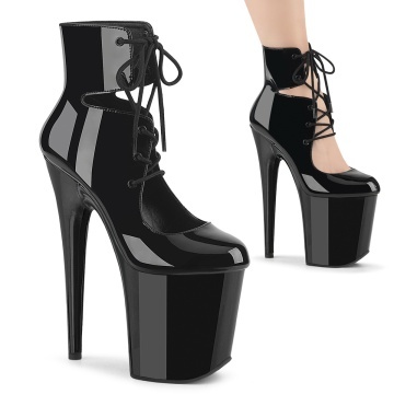 Pleaser FLAMINGO-800-22 Blk Pat/Blk