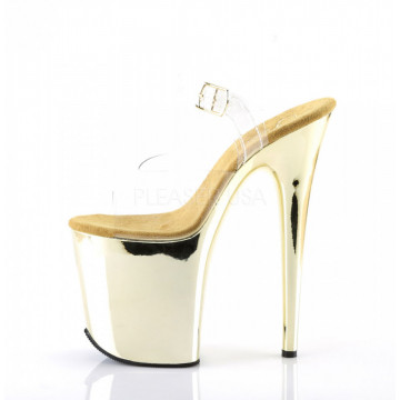 Pleaser FLAMINGO-808 Clr/Gold Chrome
