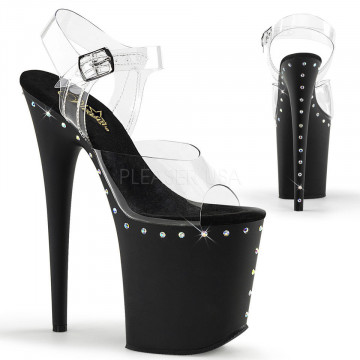 Pleaser FLAMINGO-808ABLS Clr/Blk Matte