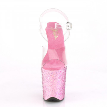 Pleaser FLAMINGO-808CF Clr/Pink Confetti