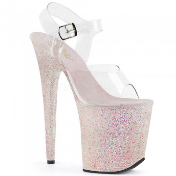 Pleaser FLAMINGO-808LG Clr/Opal Multi Glitter