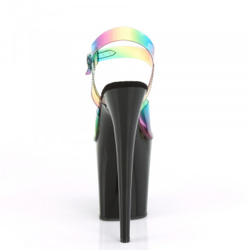 Pleaser FLAMINGO-808RB Rainbow PVC/Blk