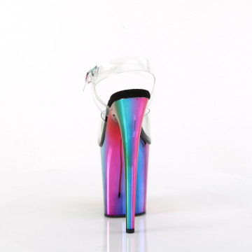 Pleaser FLAMINGO-808RC Clr/Rainbow Chrome