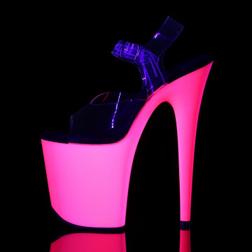 Pleaser FLAMINGO-808UV Clr/Neon Pink