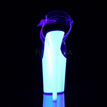 Pleaser FLAMINGO-808UV Clr/Neon Wht