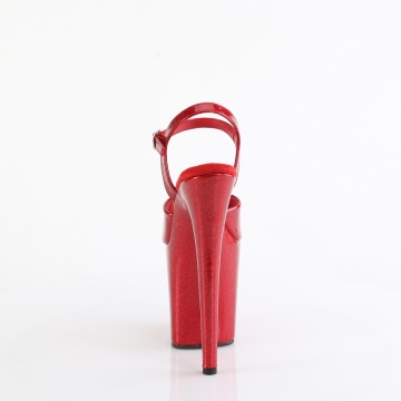 Pleaser FLAMINGO-809GP Ruby Red Glitter Pat/M