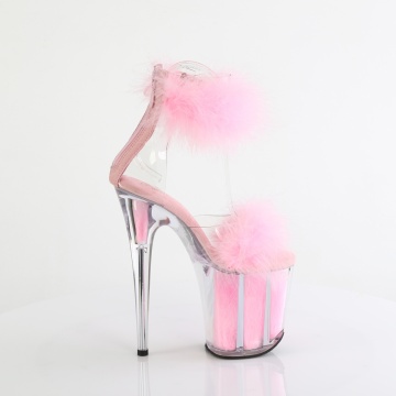 Pleaser FLAMINGO-824F Clr-B. Pink Fur/M