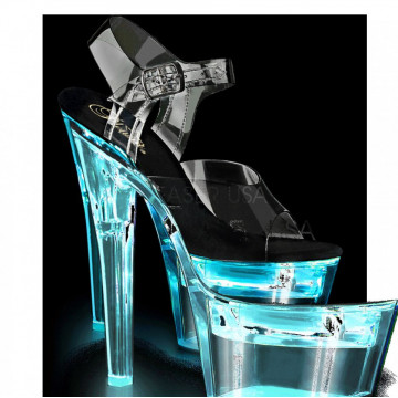 Pleaser FLASHDANCE-708 Clr-Blk/Clr