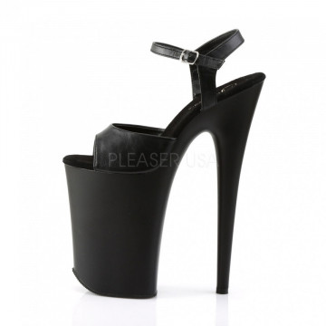 Pleaser INFINITY-909 Blk Faux Leather/Blk Matte