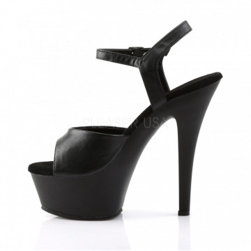 Pleaser KISS-209 Blk Faux Leather/Blk Matte