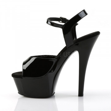 Pleaser KISS-209 Blk Pat/Blk Subito 9us 39eu