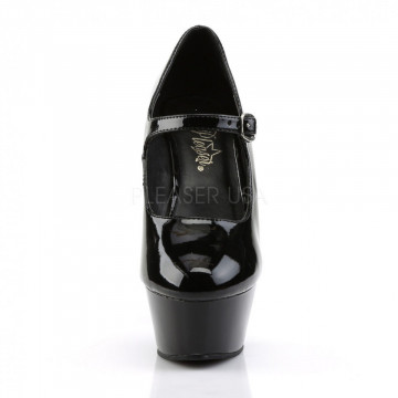 Pleaser KISS-280 Blk Pat/Blk