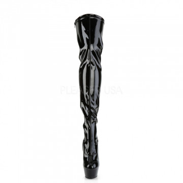Pleaser KISS-3000 Blk Str Pat/Blk