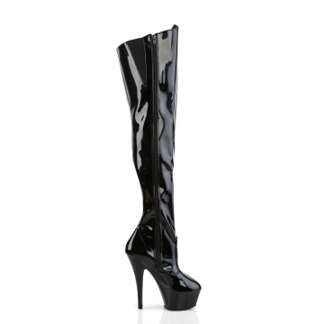 Pleaser KISS-3010 Blk Pat/Blk