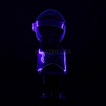 Pleaser MOON-708FLM Clr/Blk-Ombre