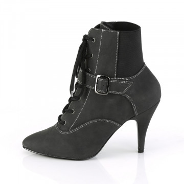Pleaser Pink Label DREAM-1022 Black Faux Nubuck Leather