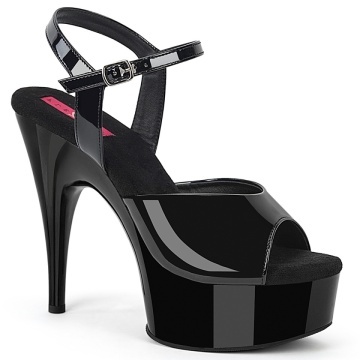Pleaser Pink Label REVEL-609 Blk Pat/Blk
