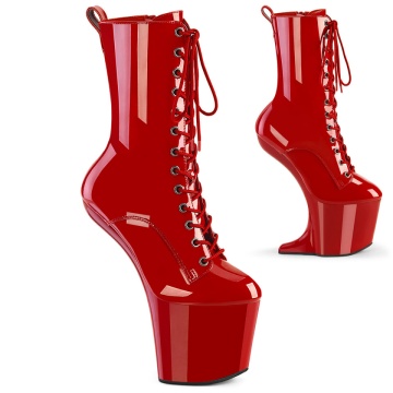 Pleaser Platform Shoes CRAZE-1040 Red Pat/Red 36