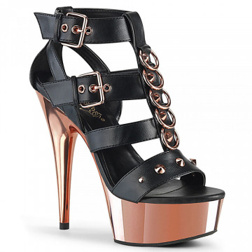 Pleaser Platform Shoes DEL658/BPU/ROGLDCH