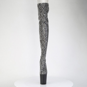 Pleaser Platform Shoes FLAM3008SP-BT/GY-B/B - Img 2