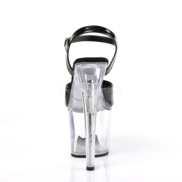 Sandali Pole dance Pleaser RADIANT-709 Blk Pat/Clr subito 38eu
