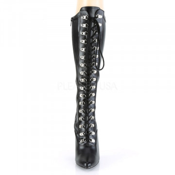 Pleaser SEDUCE-2024 Blk Str Faux Leather