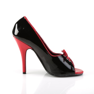 Pleaser SEDUCE-216 Blk-Red Pat