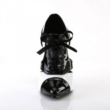 Pleaser SEDUCE-458 Blk-Wht Pat