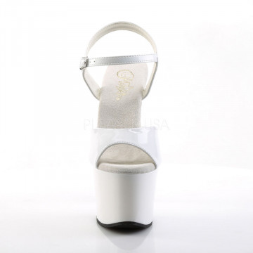 Pleaser SKY-309 Wht Pat/Wht