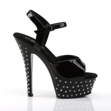 Pleaser STARDUST-609 Blk Pat/Blk
