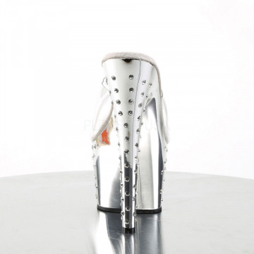 Pleaser STARDUST-701 Clr/Slv Chrome