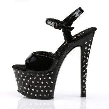 Pleaser STARDUST-709 Blk Pat/Blk