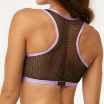 Polerina Anela – Lavander TOP con rete nera a maglia medio larga S Italia