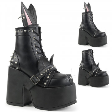 Demonia Cult CAMEL-202 Blk Vegan Leather