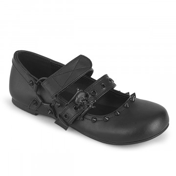 Demonia Cult DAISY-08 Blk Vegan Leather