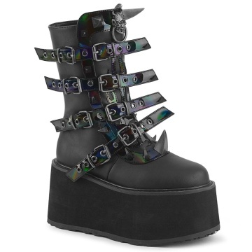 Demonia Cult DAMNED-156 Blk Vegan Leather