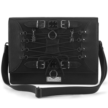 Demonia Cult HB-661 Blk Vegan Leather