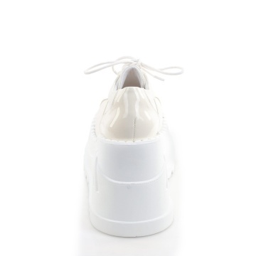 Demonia Cult STOMP-08-1 Off White Pat-Vegan Leather - Img 2