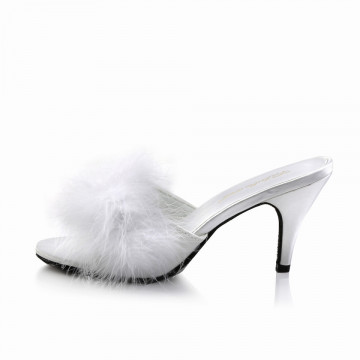 Fabulicious AMOUR-03 Wht Pu-Fur