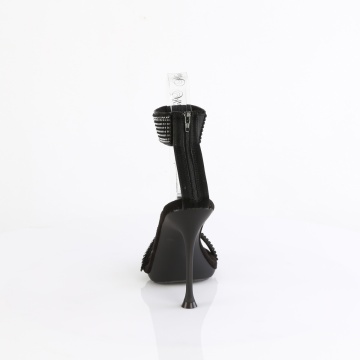 Fabulicious CUPID-440 Blk Faux Leather-RS/Blk