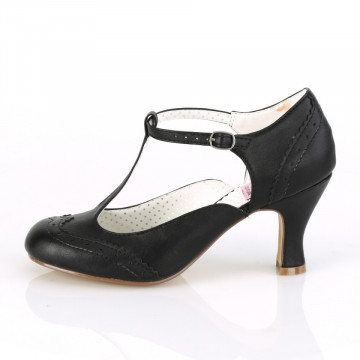 Pin Up Couture FLAPPER-26 Blk Pu