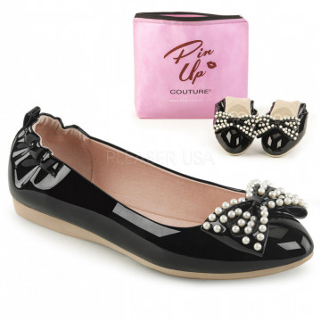 Pin Up Couture IVY-09 Blk Pat