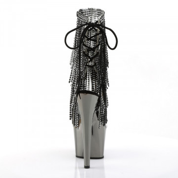 Pleaser ADORE-1017RSF Clr-Blk/Dark Pewter Chrome