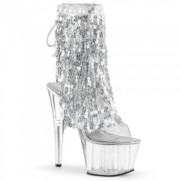 Pleaser ADORE-1017SQF Clr-Slv Holo/Clr