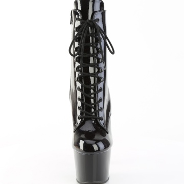 Pleaser ADORE-1020BLG Blk Pat-Blue Glitter/Blk