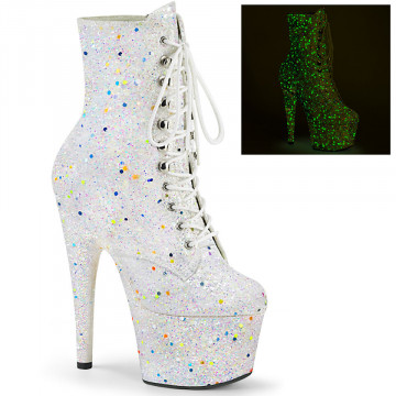 Pleaser ADORE-1020GDLG White Multi Glitter/White Multi Glitter