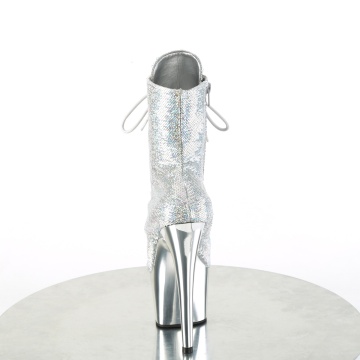 Pleaser ADORE-1020SQ-02 Slv Holo Sequins/Slv Chrome