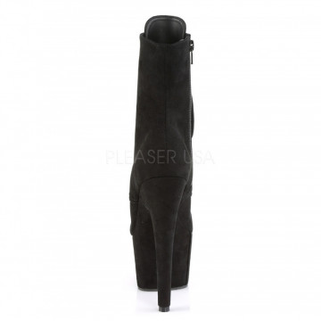 Pleaser ADORE-1021FS Blk Faux Suede/Blk Faux Suede